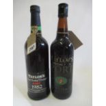 Two bottles of Taylors port, comprising 1982 LBV and Special Ruby port