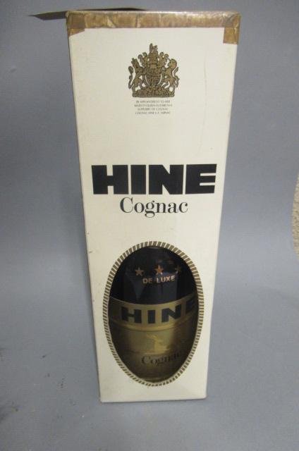 1 litre Hine De Luxe cognac, boxed