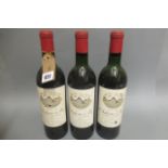 3 bottles Chateau de Pez, 1962, Saint-Estephe, grand vin