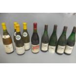 9 bottles of French Burgundy & Rhone, comprising 1 1982 Puligny-Montrachet, Prosper Maufoux, 1