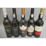 Five bottles of Port, comprising 1 1994 Grahams LBV, 1 2009 Grahams LBV, 1 Dows Christmas port, 1