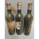 3 bottles Chateau Clement, 1961, grand cru