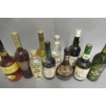 A large assortment of spirits and liqueur, including 4 Campari, 2 Pernod Fils, 1 Bristol Cream, 1