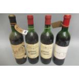 4 bottles of vintage Bordeaux, comprising 1 1964 Chateau Cantemerle, grand cru classe, and 2 1976