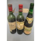 2 bottles vintage medoc, comprising 1 1961 Chateau Beychevelle, Achille-Fould, 1 1970 Chateau
