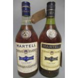 2 bottles Martell 3 star cognac