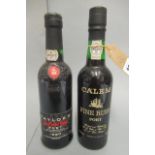 Two half bottles of port, comprising 1990 Taylors LBV and Calem Fine Ruby port