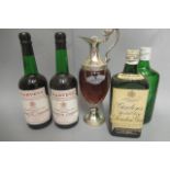 5 bottles of Spirits & Liqueur, comprising 1 decanter Vecchia Romagna brandy, 1 Gordon's Specila Dry