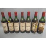 7 bottles Chateau Plince, 1966, Ets Saint Ferdinand
