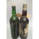 1 bottle unknown presumed vintage sherry, capsule reads "MANT DE LA RIVA JEREZ" (?), together with a