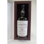 One bottle Balvenie 21yr old single malt whisky, portwood, boxed