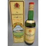 One bottle Glenlivet 12yr old Muirfield classic golf course edition, pure single malt scotch whisky,