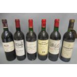 6 bottles of 1980s vintage Bordeaux, comprising 1 1982 Connetable Talbot, Saint-Julien, 1 1982 Ch,