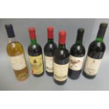 6 bottles of Bordeaux, comprising 2 1986 Ch. Dubraud, 1 1993 Ch. Sainte-Marie, 1 1991 Lovico