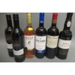 6 bottles of mainly European wine, comprising 1 2017 Perez Burton rioja, 1 2019 Cepa Lebrel rioja, 2
