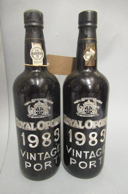 Two bottles 1983 Royal Oporto vintage port