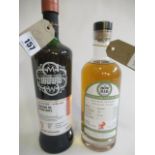 Two bottles of 9yr old single malt whisky, comprising Bow Bar Oloroso, 56.5%, cask number 7,