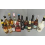 2 boxes of mixed alcohol, including Courvoisier VS cognac, Orochata 43, Amaretto, Navy Rum and