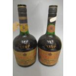 2 bottles Courvoisier VSOP cognac