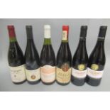 6 bottles of red Burgundy, comprising 2 2014 Beaujolais-Villages, Domaine Pardon, 1 1986 Santenay La