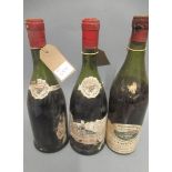 2 bottles Chateau de Latour, 1959, Nuits Saint Georges, together with 1 Corton, 1959, Regnier