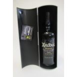 One bottle Ardbeg "The Ultimate" 10yr old single malt whisky, in tin