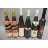 6 bottles of German wine, comprising 1 bottle 1976 Laubenheimer Vogelsang riesling Auslese, 1 1976