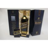 One bottle Johnnie Walker Blue Label, slide box