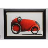 MACKENZIE THORPE (b.1956), "The Fastest Car in the World", limited edition giclee on canvas 31/75,