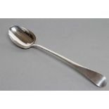 A GEORGE I BASTING SPOON, no maker's mark, London 1726, in Hanoverian pattern, 13" long, 4ozs