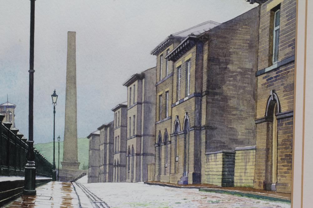 STUART HIRST (b.1950) , View of Saltaire Bradford, watercolour and pencil, signed and dated (20) - Image 3 of 5