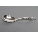A GEORG JENSEN SPOON, stamped 925 S, 21, George Stockwell import marks London 1931, in Blossom