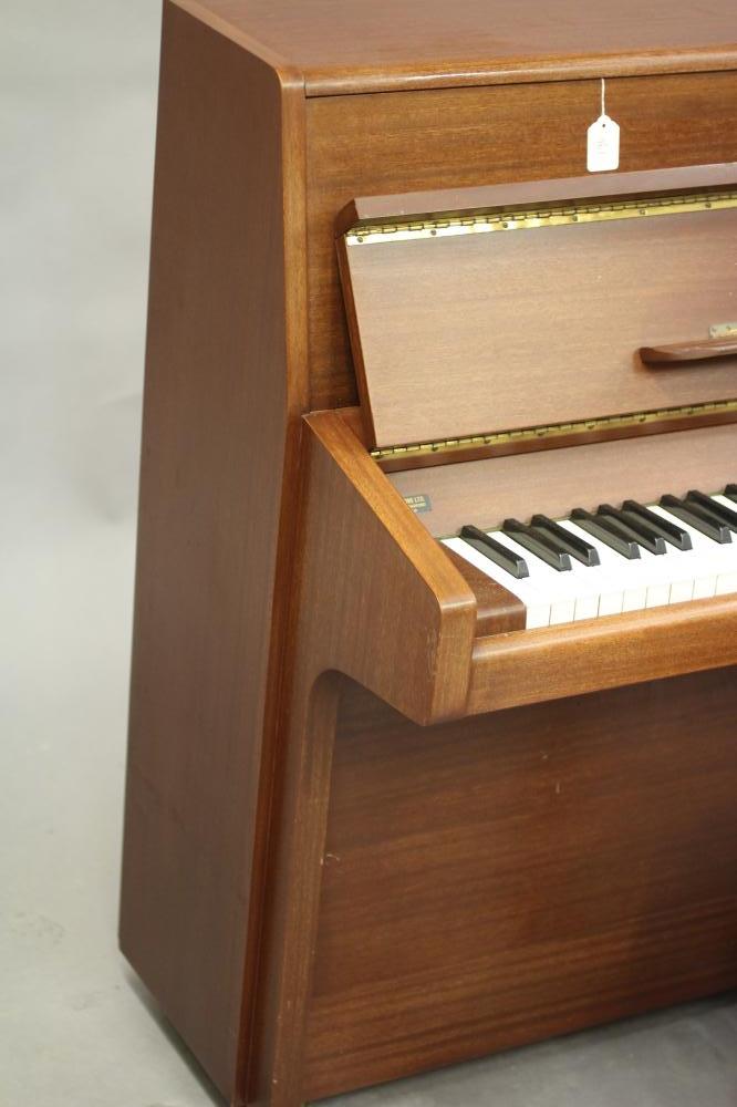 A MODERN UPRIGHT PIANO by Knight in teak case, 55 1/4" x 21 1/2" x 41 3/4", together with an - Image 2 of 3