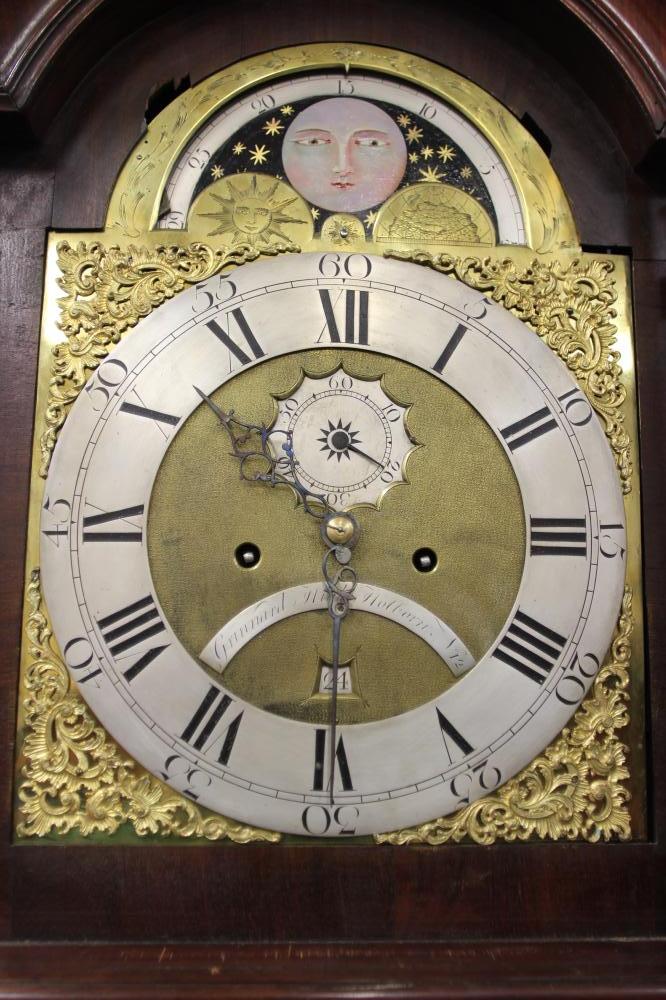 A MAHOGANY LONGCASE signed Grinnard High Holborn, No 12, the eight day movement with anchor - Image 3 of 5