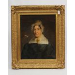 ENGLISH SCHOOL (mid 19th century), Portrait of Hannah Shardlow, oil on canvas, unsigned,