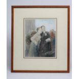 WILLIAM LEE HANKEY (1869-1952), Portrait of a Couple, watercolour and pencil signed 11 1/4" x 9 1/
