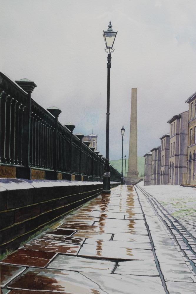 STUART HIRST (b.1950) , View of Saltaire Bradford, watercolour and pencil, signed and dated (20) - Image 2 of 5