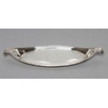 A GEORGE III SPOON TRAY, maker Henry Chawner, London 1789, of eliptical form with applied reeded rim