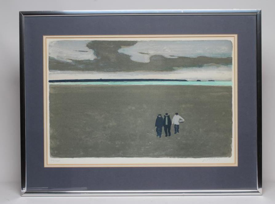 HANS POTTHOF (1911-2003), "Bretton Fishermen" lithograph, signed limited edition 100\150, with