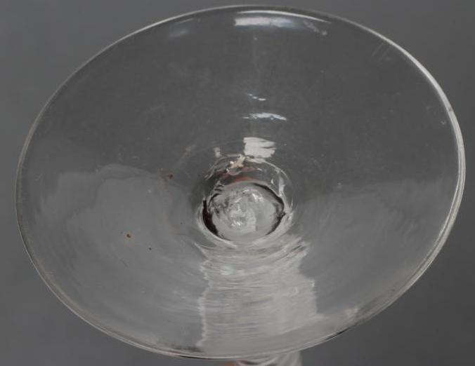 A PAIR OF ALE GLASSES, late 18th century, the round funnel bowls wheel engraved with hops and barley - Image 5 of 6