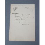 A SIGNED LETTER FROM SIR A CONAN DOYLE, Windlesham Crowborough, Sussex letterhead, and written in