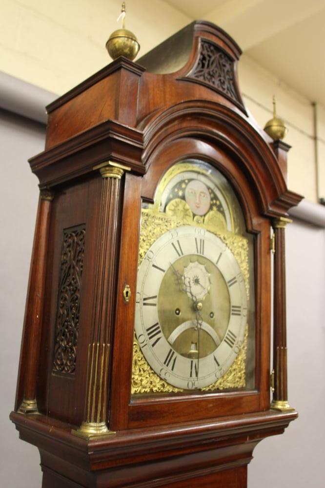 A MAHOGANY LONGCASE signed Grinnard High Holborn, No 12, the eight day movement with anchor - Image 2 of 5