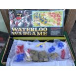 An Airfix Waterloo Wargame.Condition ReportBox in bad condition, used, some figures broken at glue.