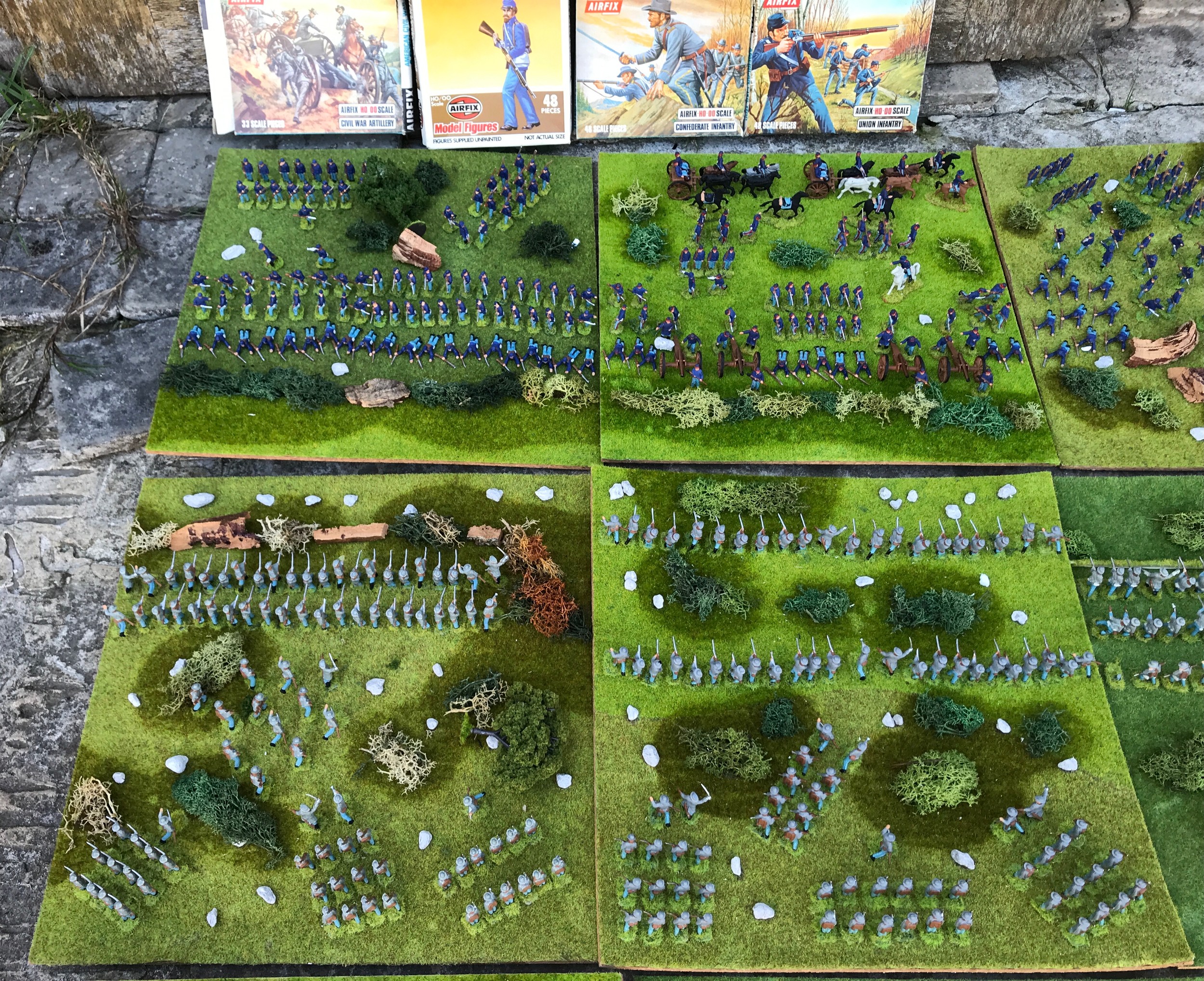 A collection of America Civil War Airfix miniature models displayed on 10 fields, some boxes - Image 2 of 5