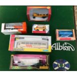 A mixed lot of Corgi diecast to include Albion Reiver lorry bade, Albion sign, Corgi London bus,
