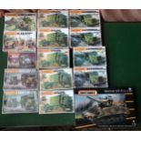Matchbox model kits, military theme, 1/76 scale, some repeats, 5 x Montys caravan , 4 x M-19 Tank