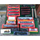 A collection of diecast model trains and carriages by Hornby. Including LSBC 100, D6830, British