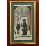 Laurence Stephen Lowry 'Two Brothers' colour print signed in pencil lower right. Print size 60 cm