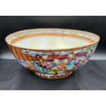 A 19thC Chinese bowl with extensive restoration 28.5 d x 12cm h.Condition ReportExtensive