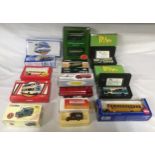 Diecast model vehicle collection assorted makes, Corgi buses and Morris 1000 van, Dinky super toys